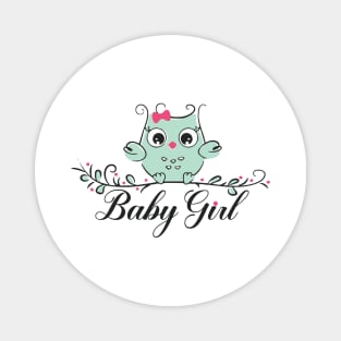 Baby girl cute owl Magnet